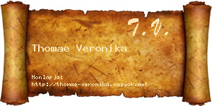 Thomae Veronika névjegykártya